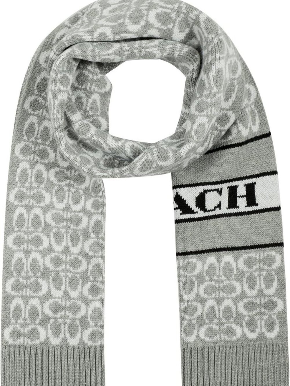 Chic Women's Knit Scarf with Signature C Logo - Cozy & Stylish Accessory